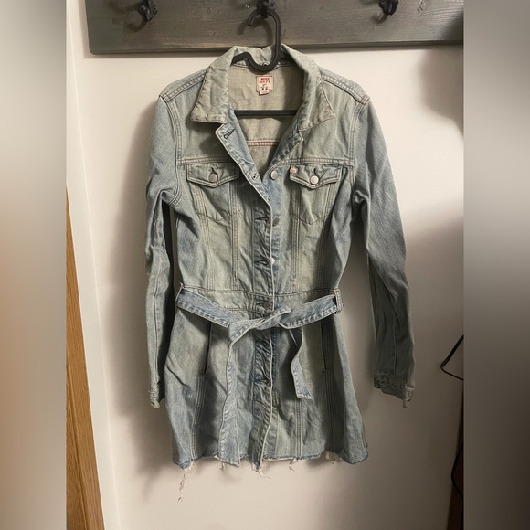 Miss Sixty, Large (fits like a M) denim jacket with belt - Picture 1 of 3